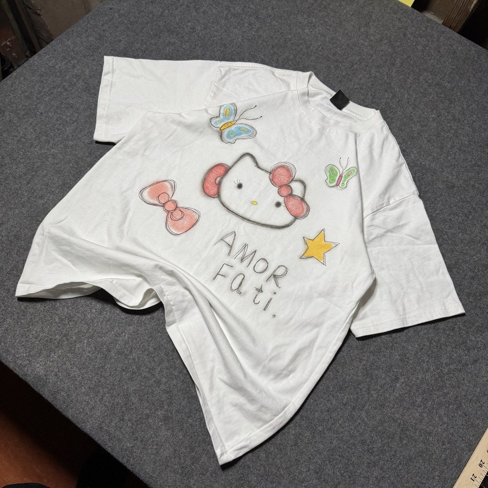 Vencede Hello Kitty Amor‎ Fati Heavyweight Tshirt Mens Size L Streetwear Grunge